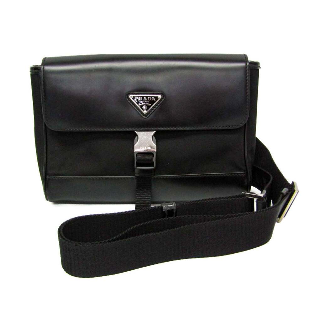 PRADA Black Leather Shoulder Bag - Picture 1 of 16